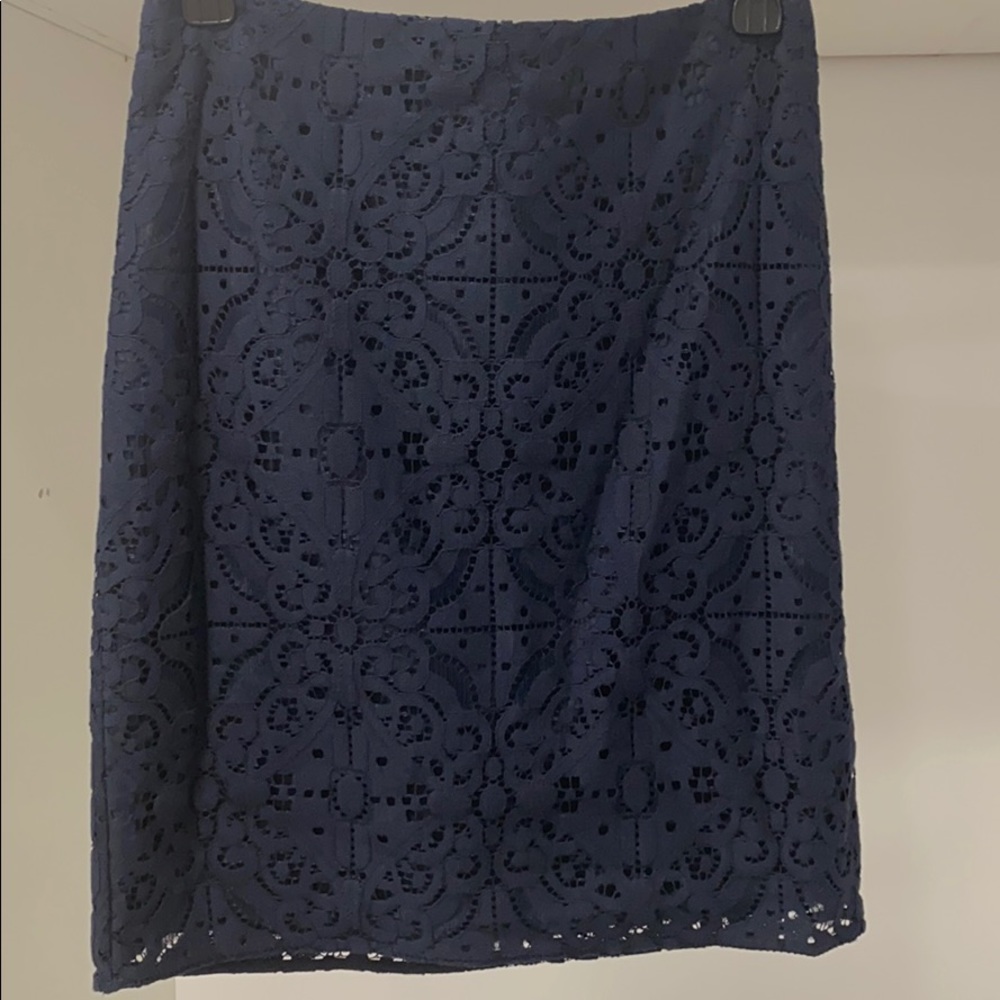 Banana Republic Navy Lace Skirt